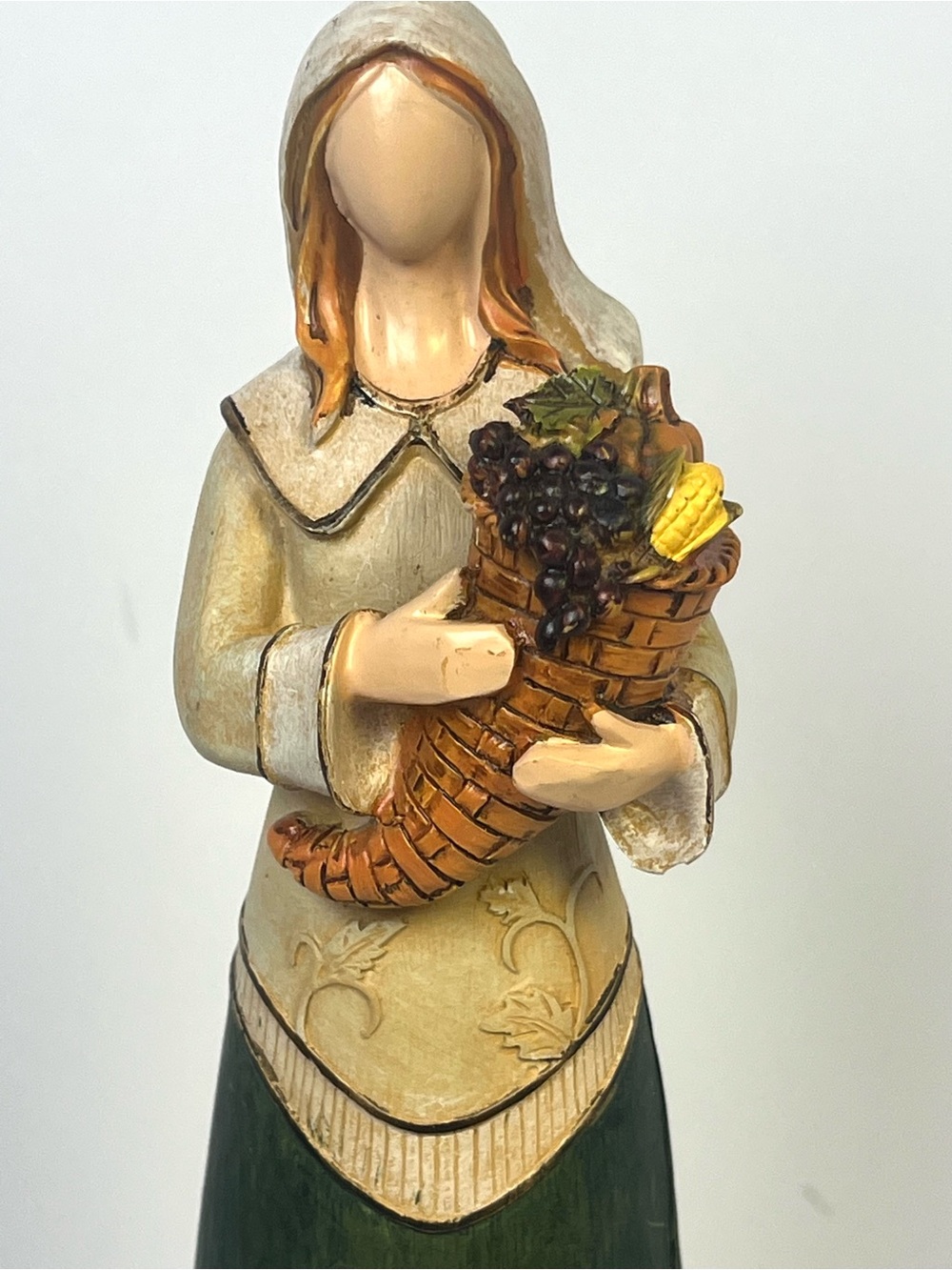 Pilgrim & Harvest Figurine Thanksgiving Decor Set of 2 Hobby Lobby Vintage Decor - Picture 8 of 13